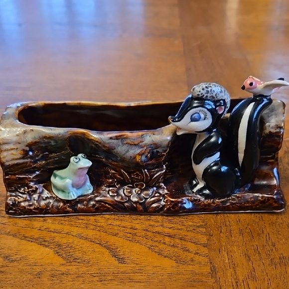 Vintage Other - Vintage Ceramic Woodland Animal Planter